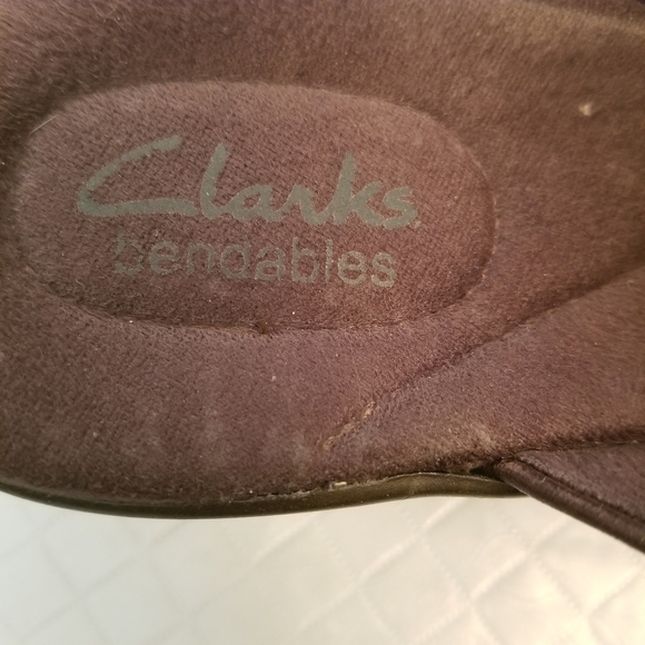 Women’s Clark’s Bendables Brown Leather Slip On Clogs 7.5M - Picture 4 of 6